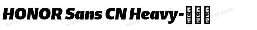 HONOR Sans CN Heavy字体转换